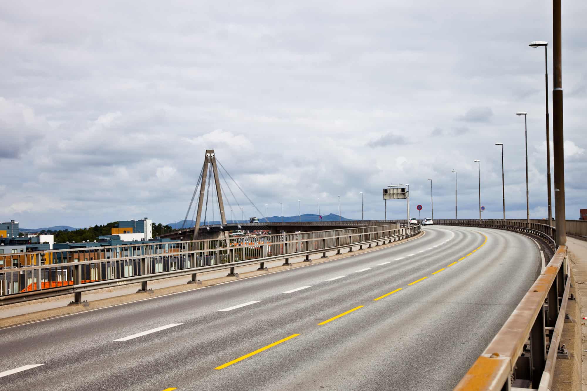 Cable-stayed bridge in Stavanger, Norway.